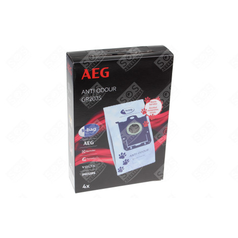 LOT DE 4 SACS ANTI ODEUR D'ORIGINE GR203S D'ORIGINE ASPIRATEUR - 9001684753