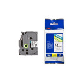 Brother tze-151 tape clear/black 24 mm. d'origine