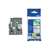 Brother tze-251 tape white/black 24 mm. d'origine