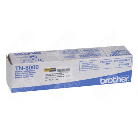 TN8000 CARTRIDGE POUR BROTHER FAX8070P D'ORIGINE ACCESSOIRES ET ENTRETIEN - BRO20031