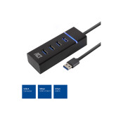 Hub usb 3.2, 4x usb-a, noir d'origine