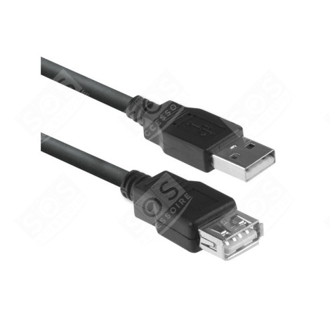 CABLE USB EXTENSION CABLE 1.8M USB (M) TO USB (F) USB 2.0 BLACK D'ORIGINE INFORMATIQUE - 7043143