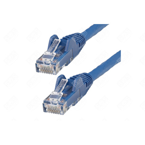 2M CAT6 ETHERNET CABLE 10 GB SNAGLESS RJ45 100W POE PATCH STRAIN RELIEF UTP BLUE LOW SMOKE ZERO HALO INFORMATIQUE - 6371252