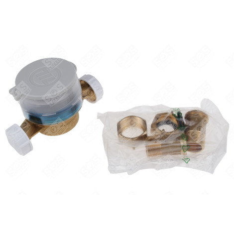 COMPTEUR D'EAU POUR EAU FROIDE 743 - 3/4" - 5M3 - 30°C AVEC RACCORDS SANITAIRE - 743F3450
