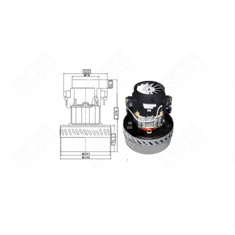 MOTEUR ASPIRATEUR DE LIQUIDE 1400W ASPIRATEUR - 5141937