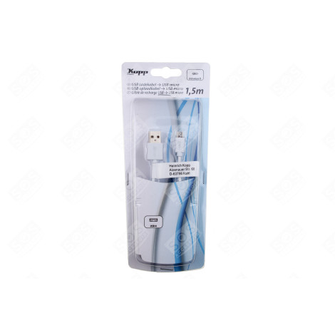 USB-USB MICRO B BLANCHE 1.5M D'ORIGINE TÉLÉPHONIE, SMARTPHONE - 33367160