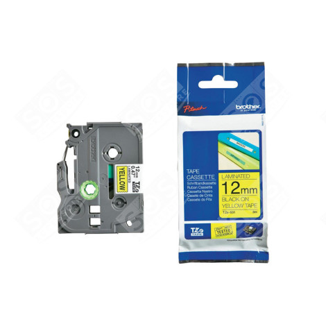 LETTERTAPE BROTHER TZE-631 12 MM GEEL/ZWART D'ORIGINE ACCESSOIRES ET ENTRETIEN - 914005440631