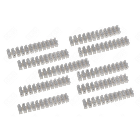 LOT DE 10 BARETTES DOMINOS 10MM 12POL 380V ÉLECTRICITÉ, DOMOTIQUE - 16421