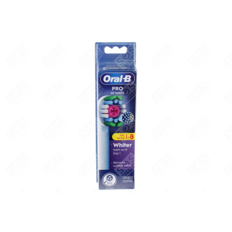 3D WHITE REFILL XF 8CT D'ORIGINE BROSSE À DENTS ÉLECTRIQUE - 8006540894620