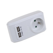 Adaptatuer avec chargeur usb 2x1.05a d'origine