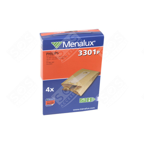 LOT DE 4 SACS D'ORIGINE 3301P D'ORIGINE ASPIRATEUR - 9001968370