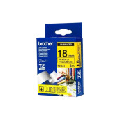 Brother p-touch 18mm yellow/black laminé d'origine
