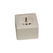 Prise avec terre apparente blanc 16a+t Prise avec terre apparente blanc 16a+t