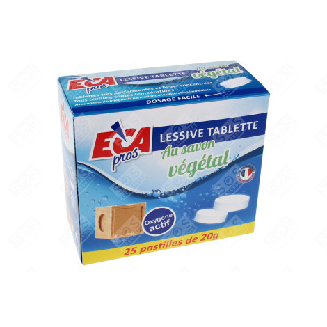 TABLETTES LAVE-LINGE - SAVON VÉGÉTAL - OXYGÈNE ACTIF - 25 TAB. D'ORIGINE LAVE-LINGE - 313