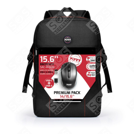 SAC À DOS AVEC SOURIS SANS FIL - 46 X 32 X 10,5 CM D'ORIGINE INFORMATIQUE - 3567045019017