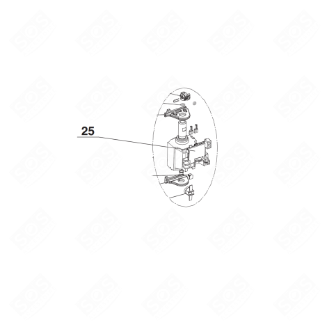 CACHE POMPE CITIZ (REPÈRE 25) CAFETIÈRE, MACHINE À CAFÉ - 505334, MS-0055604