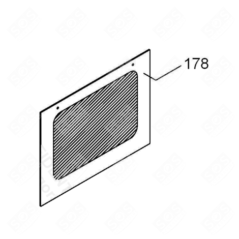 VERRE EXTERNE PORTE FOUR FOUR, CUISINIÈRE - 42811177