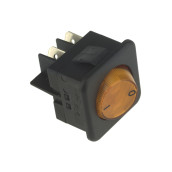 Interrupteur 4 contacts 25x25 mm rouge