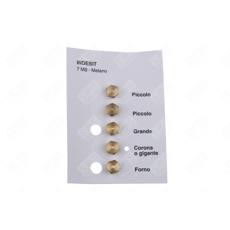 LOT DE 5 INJECTEURS GAZ NATUREL 7 MB FOUR, CUISINIÈRE - 801402537511