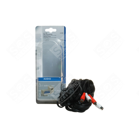 10.0M-RALLONGE TULIPE,2X RCA MÂLET O 2X RCA FEMELLE D'ORIGINE TÉLÉVISION - 530