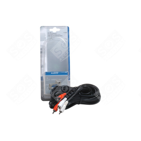 10.0M CABLE DE RACCORD 2X RCA MÂLE TO 2X RCA MÂLE D'ORIGINE TÉLÉVISION - DO531