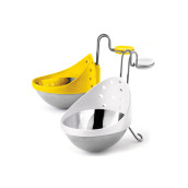 Pocheuse à œufs - set de 2 pièces (blanc et jaune) d'origine