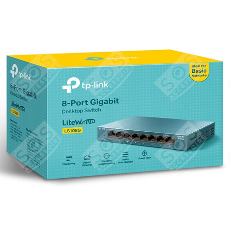 TP-LINK LS108G NETWORK-SWITCH UNMANAGED GIGABIT ETHERNET (10/100/1000) BLEU INFORMATIQUE - TPLLS108G