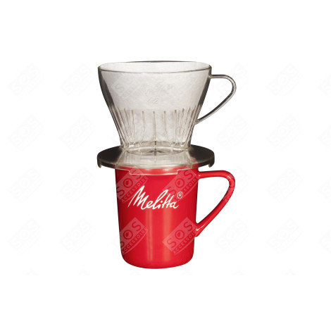 CUP+SUPPORT FILTRE STANDARD 1X2 BLANC CAFETIÈRE, MACHINE À CAFÉ - 6761206