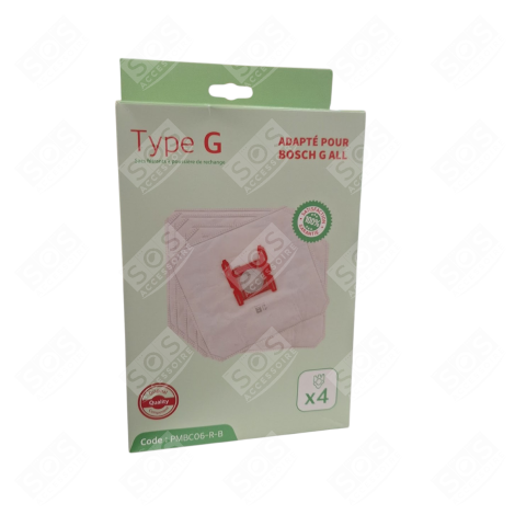 BOITE DE 4 SACS TYPE G 270X160MM ASPIRATEUR - 00576334,17000940