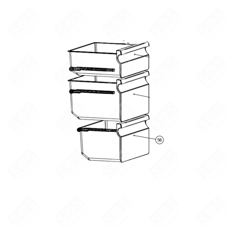 TIROIR CONGELATEUR INFERI FRIGO, RÉFRIGÉRATEUR, CONGÉLATEUR - KG102000002309