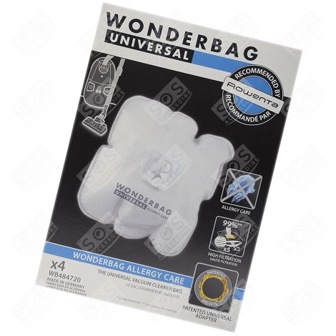 BOITE DE 4 SACS MICROFIBRES UNIVERSELS ASPIRATEUR - WB484720