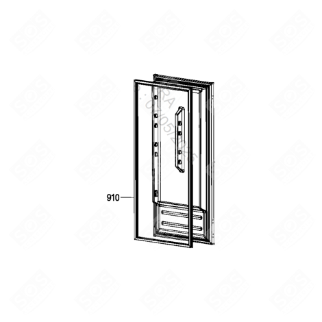JOINT DE PORTE  1088 X 483 MM FRIGO, RÉFRIGÉRATEUR, CONGÉLATEUR - C00668736, 488000668736