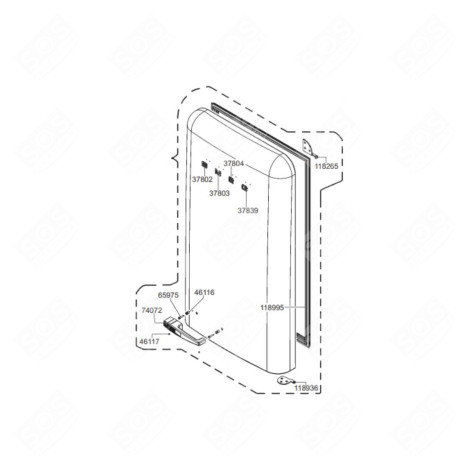 PORTE (PARTIE RÉFRIGÉRATEUR) FRIGO, RÉFRIGÉRATEUR, CONGÉLATEUR - 696139923