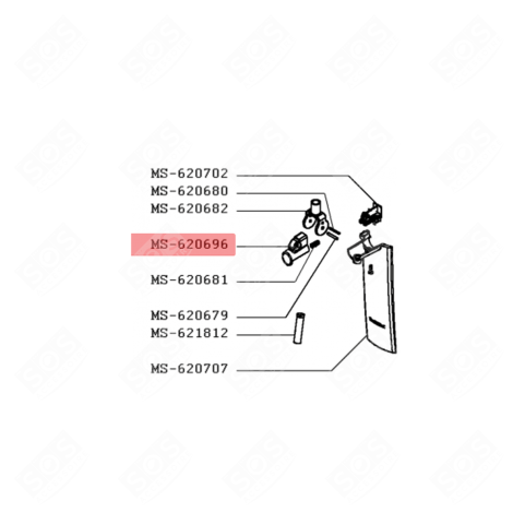 COUVERCLE ROBINET 45° POMPE, TIREUSE À BIÈRE - MS-620696