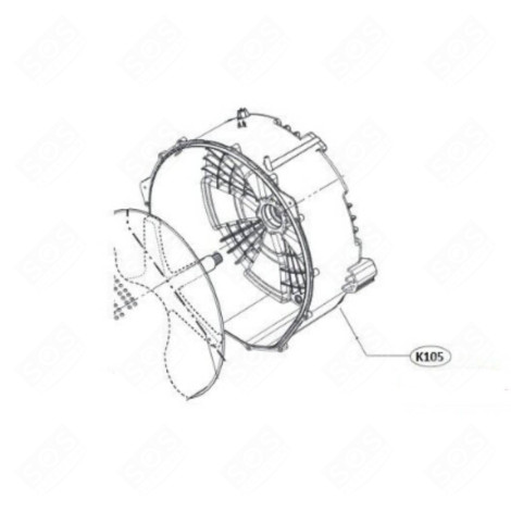 DEMI CUVE ARRIÈRE D'ORIGINE MACHINE À LAVER, LAVE-LINGE - AGM75471407