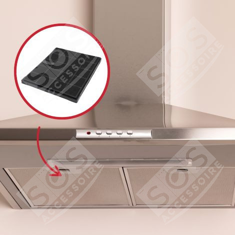 LOT DE 2 FILTRES CHARBON 235 X 192 X 15 MM AFFCAF16 AIRFORCE HOTTE - AIRFORCE AFFCAF16