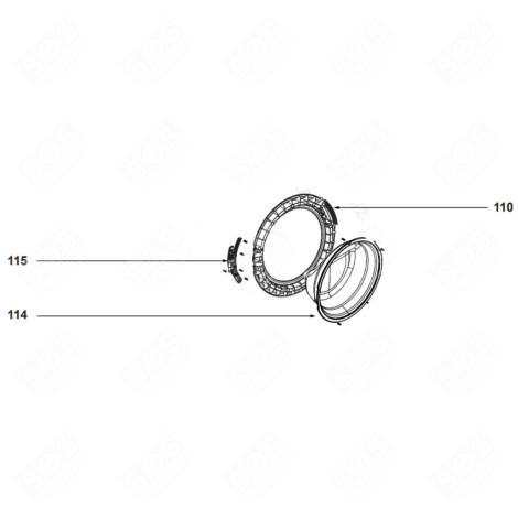 CADRE INTÉRIEUR (REPÈRE 110) MACHINE À LAVER, LAVE-LINGE - AS0067562