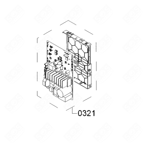CARTE ÉLECTRONIQUE, MODULE DE PUISSANCE (REPÈRE 321) MACHINE À LAVER, LAVE-LINGE - 12034636