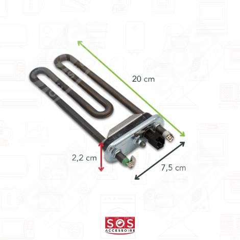 RÉSISTANCE 1700W AVEC SONDE 200X22X75 MM MACHINE À LAVER, LAVE-LINGE - C00112578