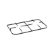 GRILLE NOIR 2 FEUX D'ORIGINE 450X250 MM FOUR, CUISINIÈRE - C00114523