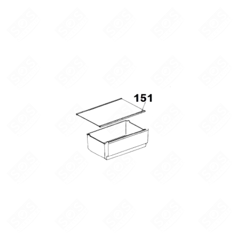 CLAYETTE BAC À LÉGUME (REPÈRE 151) FRIGO, RÉFRIGÉRATEUR, CONGÉLATEUR - 49126522, 70001358
