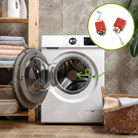 LOT DE 2 CHARBONS COMPATIBLE MACHINE À LAVER, LAVE-LINGE - 4297410, 4297414