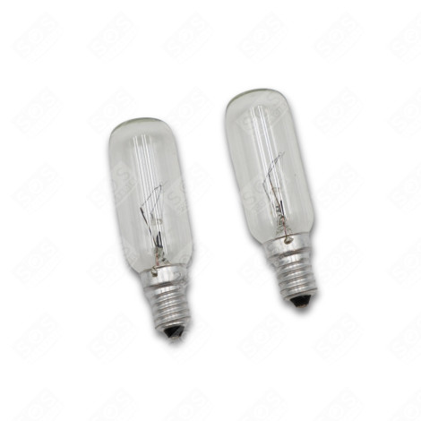 LOT DE 2 AMPOULES HALOGÈNES T25L E14 40W LONG. 81MM DIAM. 23MM HOTTE - 484000008834, 9029791929