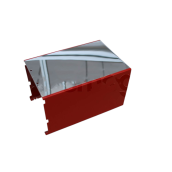 Panneau en inox rouge