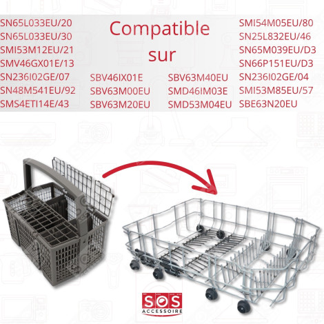 PANIER A COUVERTS 23*15*12/21CM LAVE-VAISSELLE - 11018806, 11057829