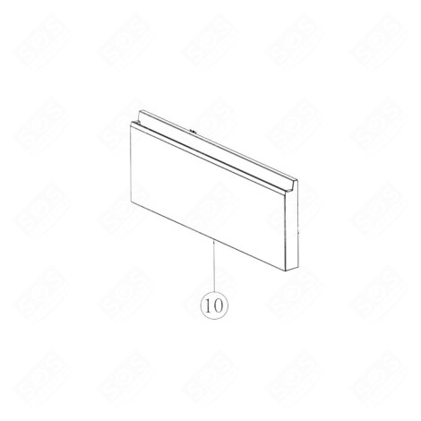 FAÇADE TIROIR SUPÉRIEURE (PARTIE CONGÉLATEUR) FRIGO, RÉFRIGÉRATEUR, CONGÉLATEUR - 49054676, 0060849513A 