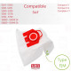BOITE DE 4 SACS À POUSSIÈRE SYNTHÉTIQUE FJM COMPATIBLE ASPIRATEUR - 9917710