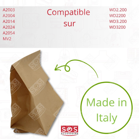BOÎTE DE 5 SACS PAPIER ASPIRATEUR - 69043220, 6.904-322.0