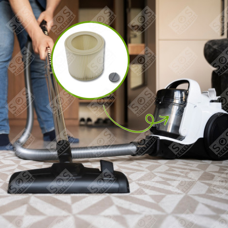 CARTOUCHE FILTRE CYLINDRIQUE ASPIRATEUR - 6.414-552.0, 64145520