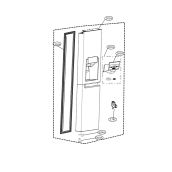 Porte partie congélateur (repère 201A)